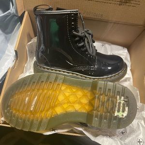 Dr Martens patent boot